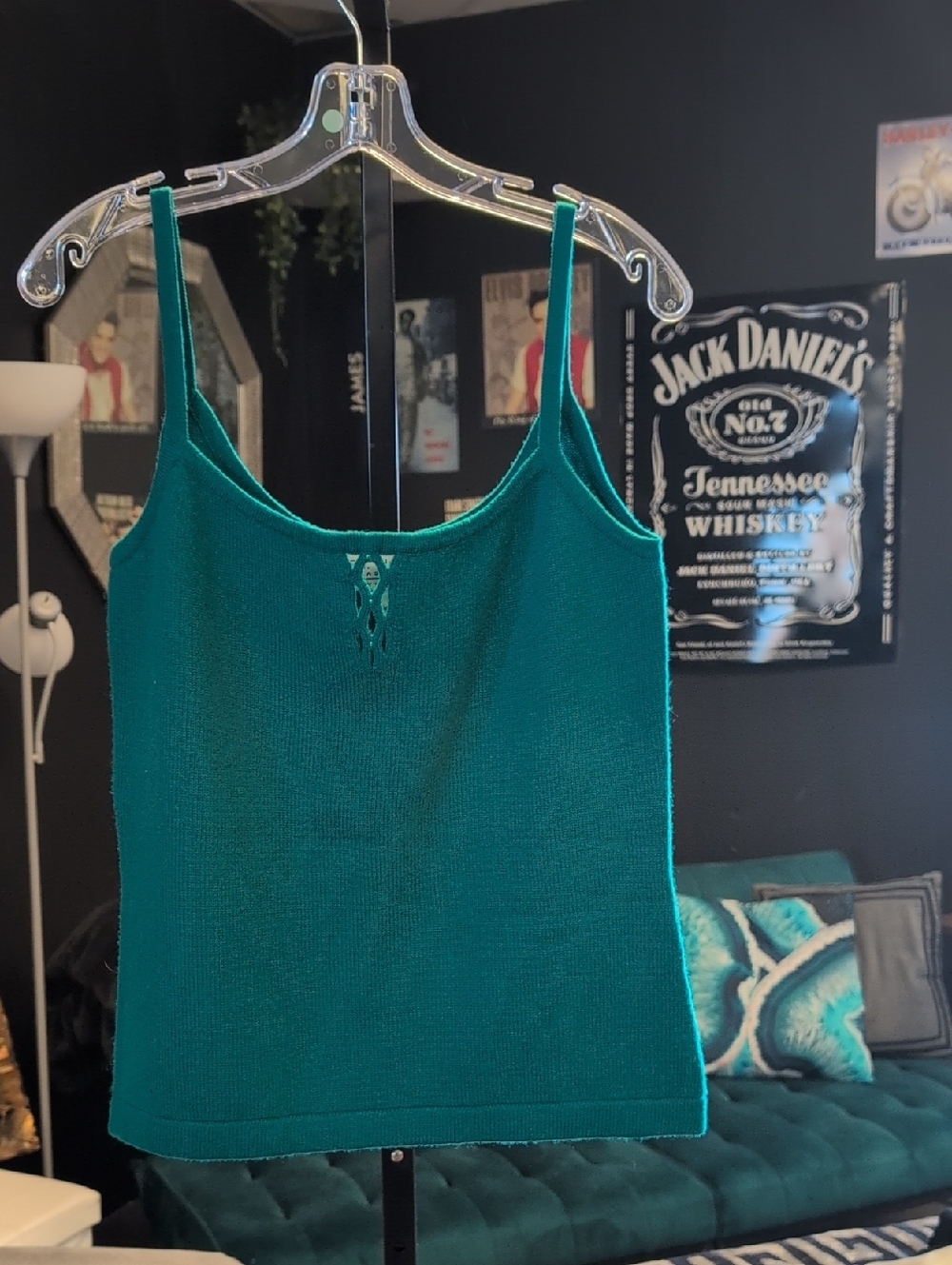 St. John Teal Knit Camisole Tank